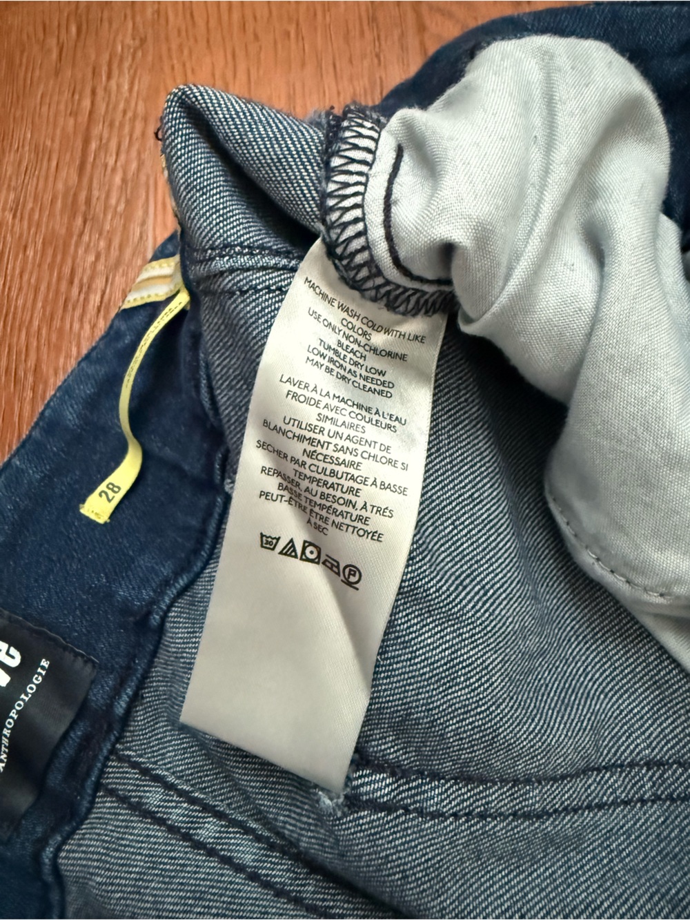 Anthropologie Maeve Corseted High Rise Wide Leg Trouser Jeans Size 28 31" Inseam - Picture 4 of 9